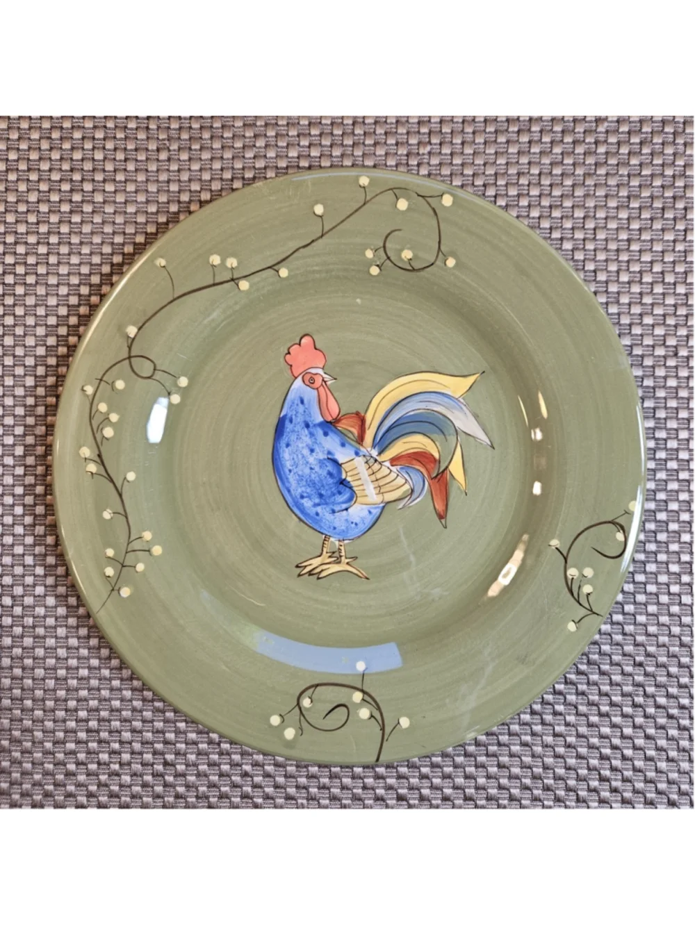 Vintage Laurie Gates Somerset Lunch Plate Rooster Gourmet Home Accents 8½